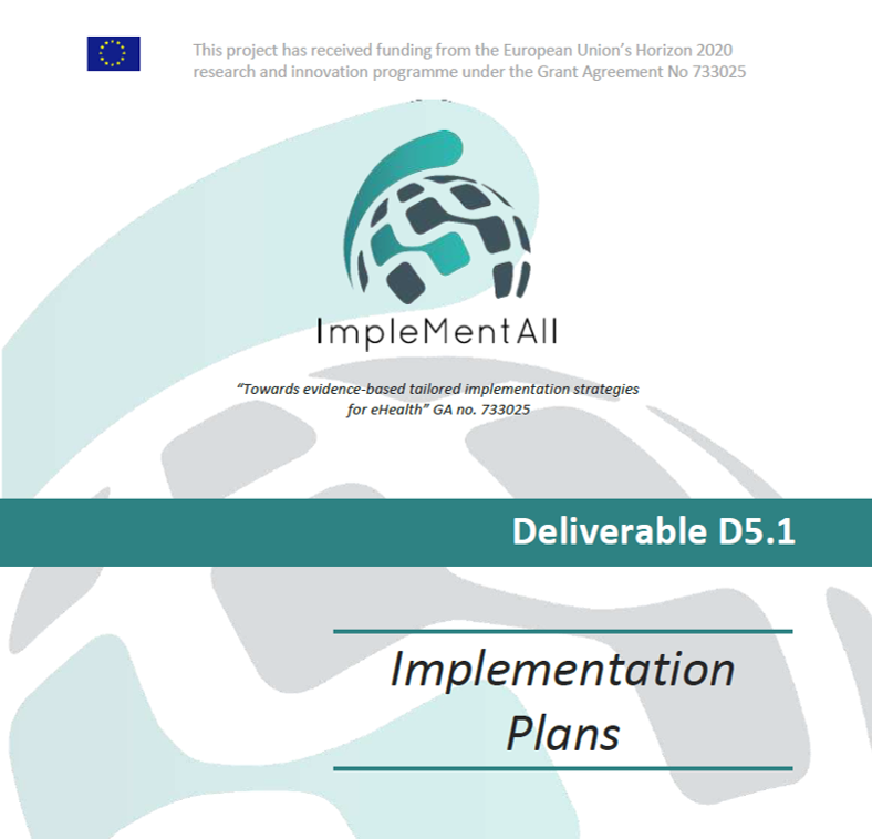 Screenshot IMA Deliverable 5.1 Implementation plans